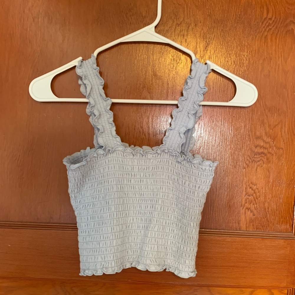 Plain light blue tank top from hollister
